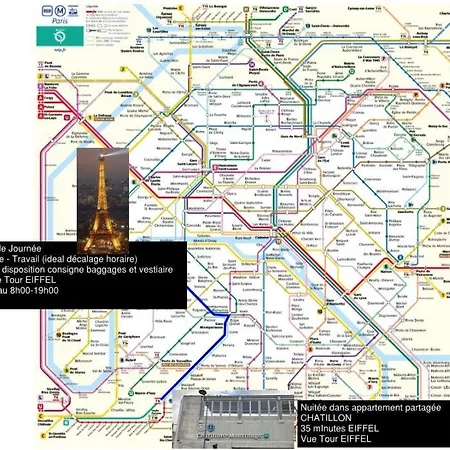 Chatillon Citea Express Chatillon Métro Pour Nuitée Avec Accès Direct Centre Et Espace Limité En Journée Sans Nuitée Accès Limité 8h00-19h00 Dépôt Bagage *