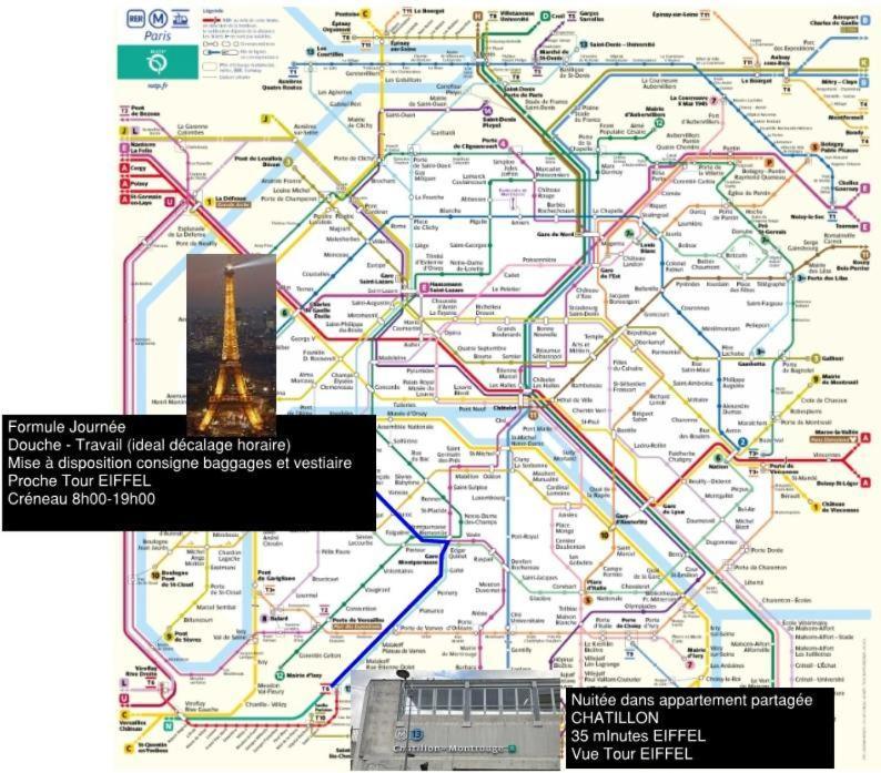 Chatillon Citea Express Chatillon Metro Pour Nuitee Avec Acces Direct Centre Et Espace Limite En Journee Sans Nuitee Acces Limite 8h00-19h00 Depot Bagage *